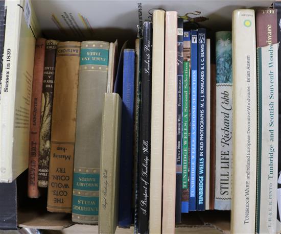 A quantity of books on Tunbridge Wells, etc